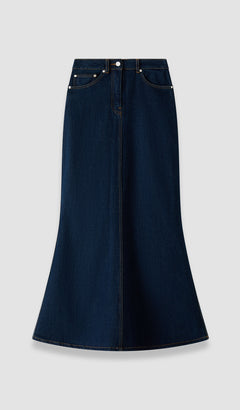 Blue Alport Indigo Denim Skirt - Joseph