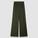 Amber Pantalon en satin plissé 