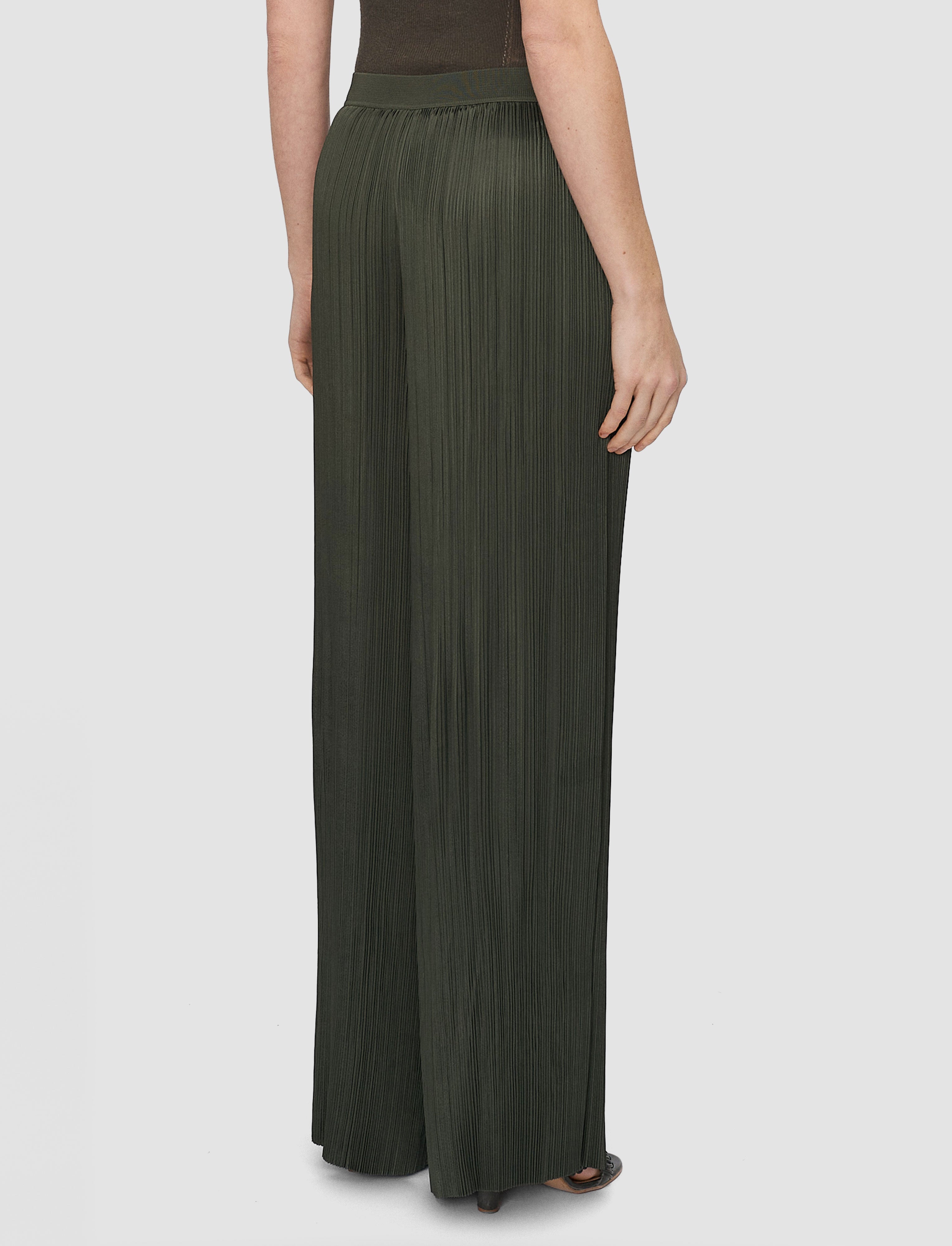 green-amber-pleated-satin-trousers-JOSEPH