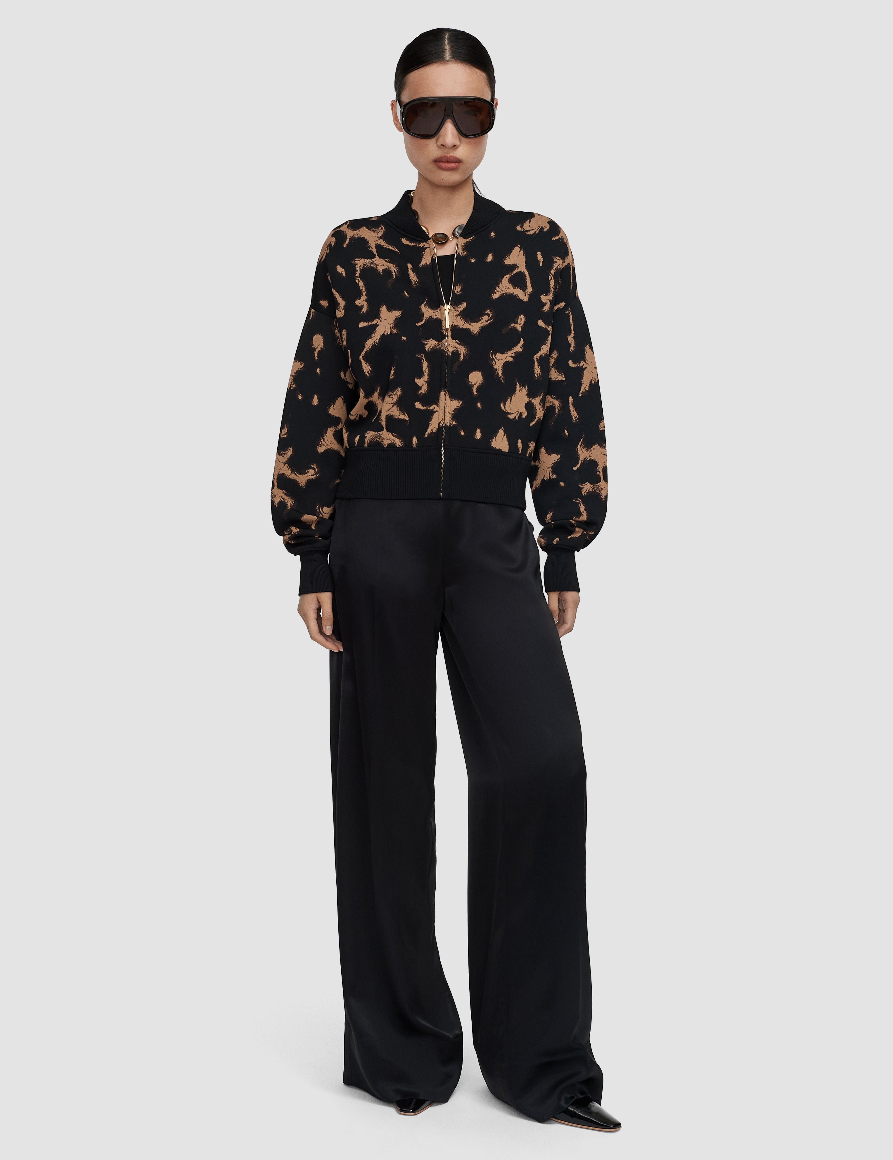 Brown Ambra Tortoise Knit Jacket - Joseph
