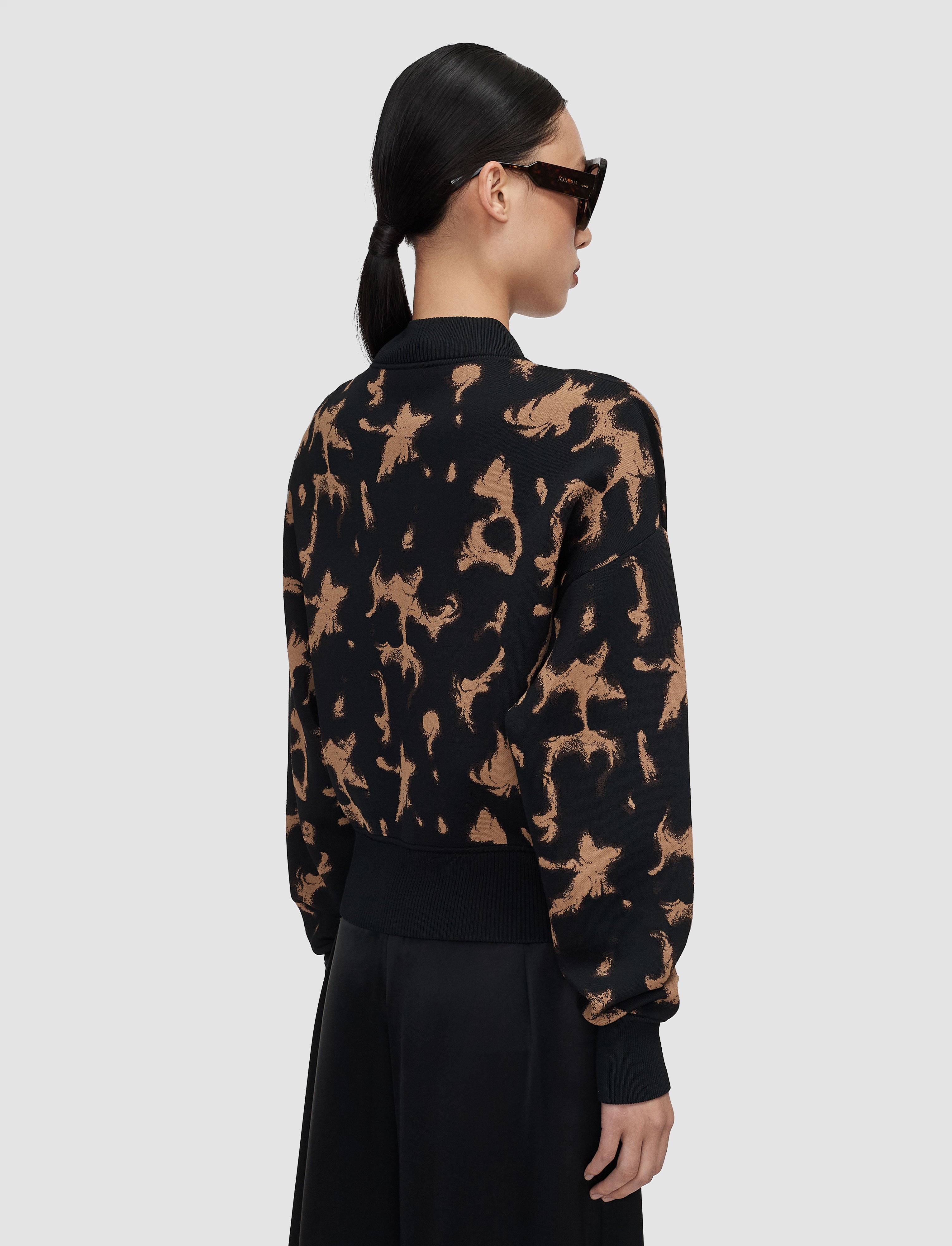 brown-ambra-tortoiseshell-knit-jacket-JOSEPH