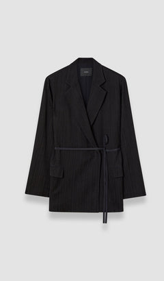 Black Amelot Pleat Jacquard Jacket - Joseph