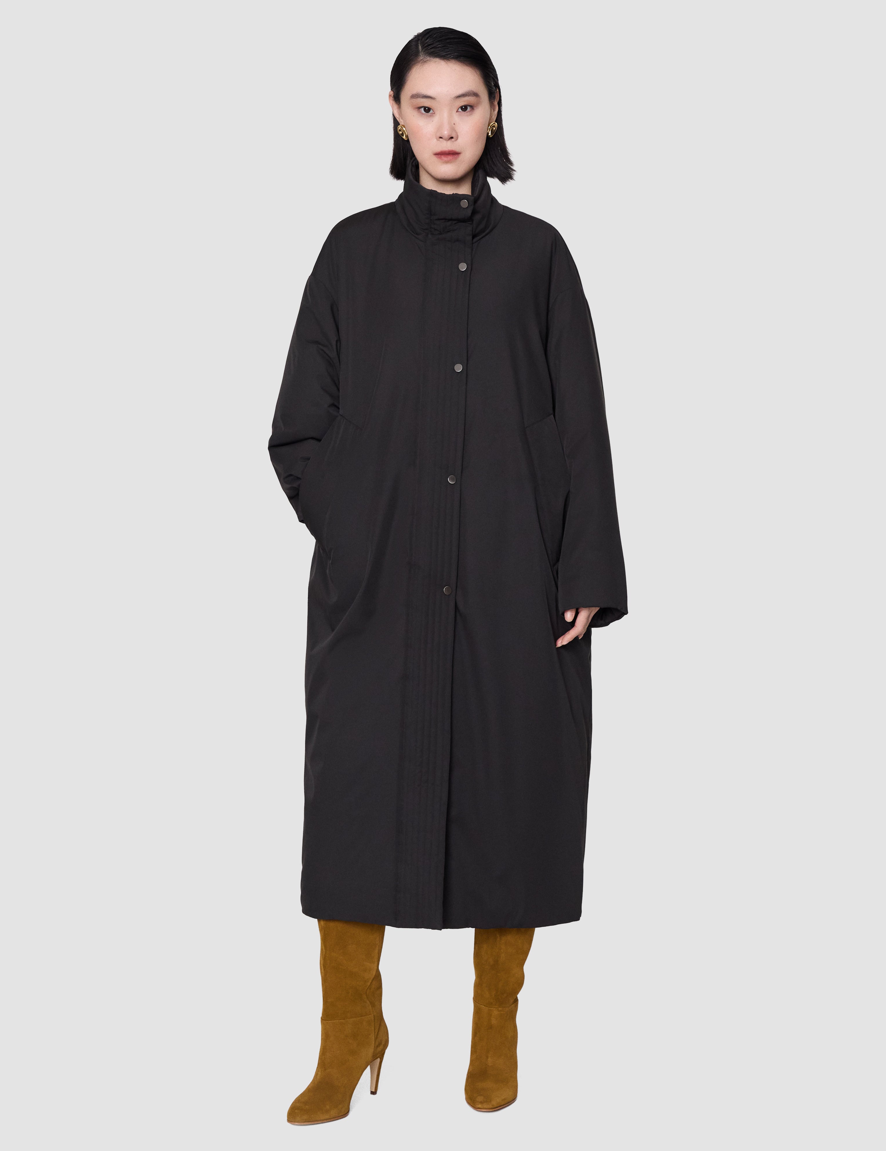 Black Amilea Padded Outerwear Coat - Joseph