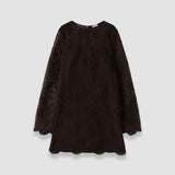 Brown Amira Corded Lace Crochet Dress - Joseph