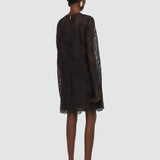 Brown Amira Corded Lace Crochet Dress - Joseph