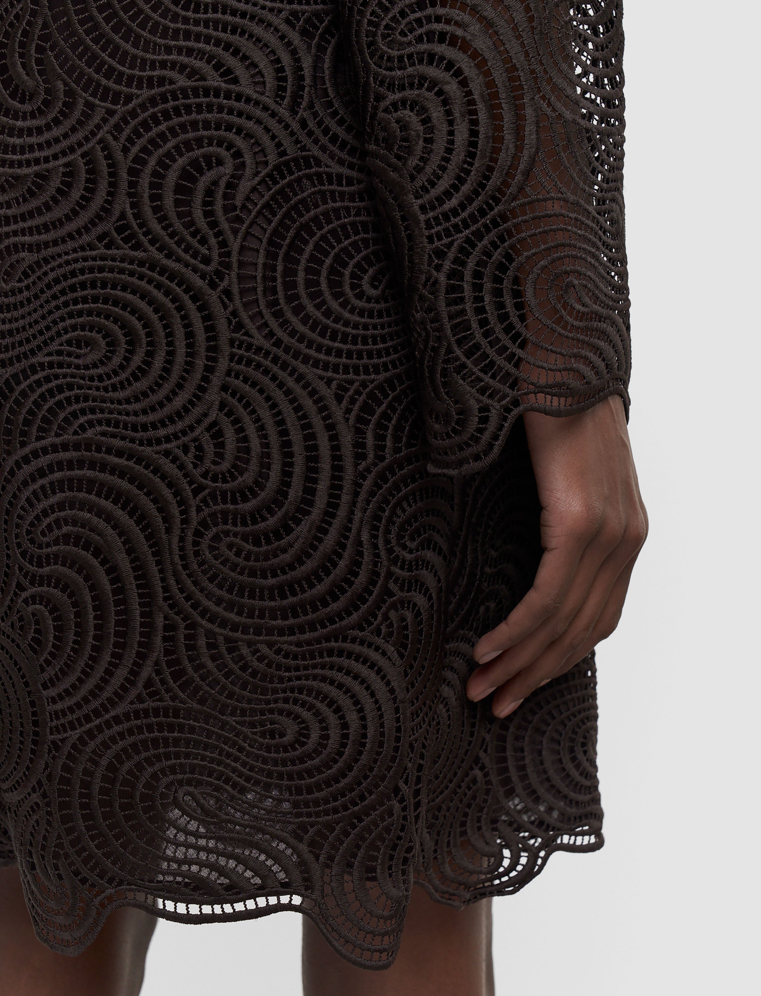 brown-amira-corded-lace-dress-JOSEPH