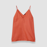 Orange Aragon Soft Cotton Silk Top - Joseph