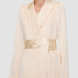 Beige Archer Silk Satin Jacket - Joseph