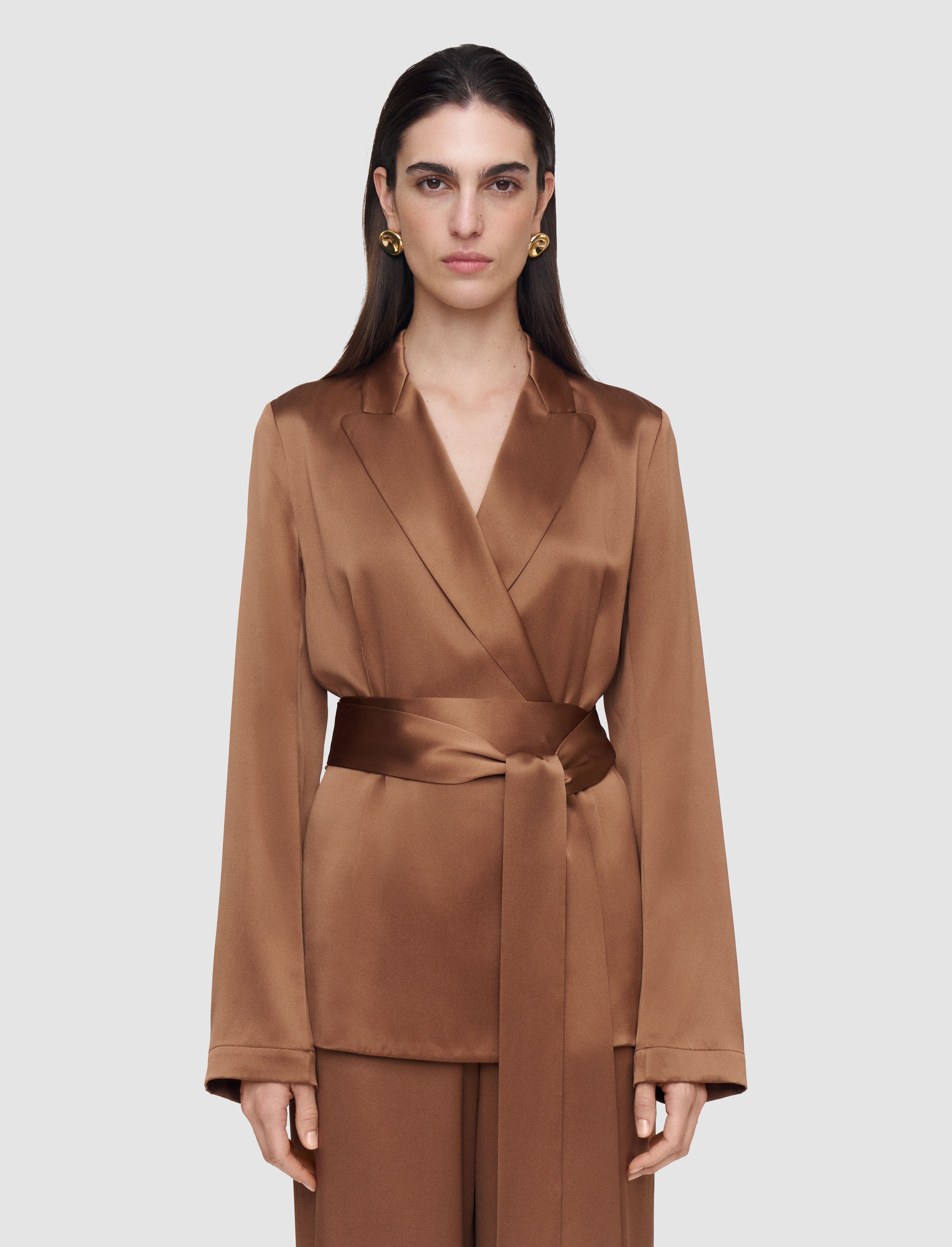 brown-archer-silk-satin-jacket-JOSEPH