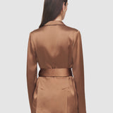 Brown Archer Silk Satin Jacket - Joseph
