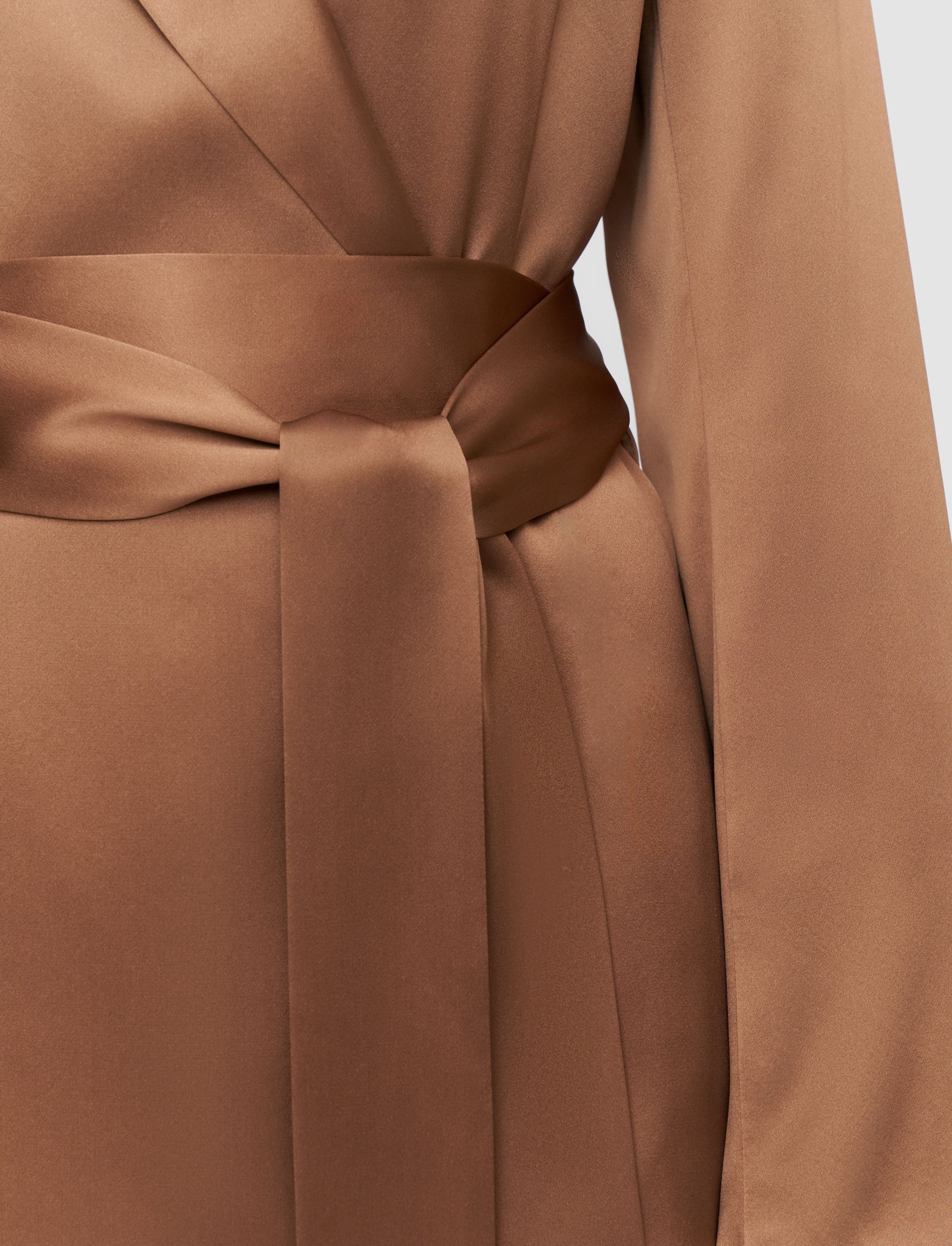 marron-veste-archer-en-satin-de-soie-JOSEPH