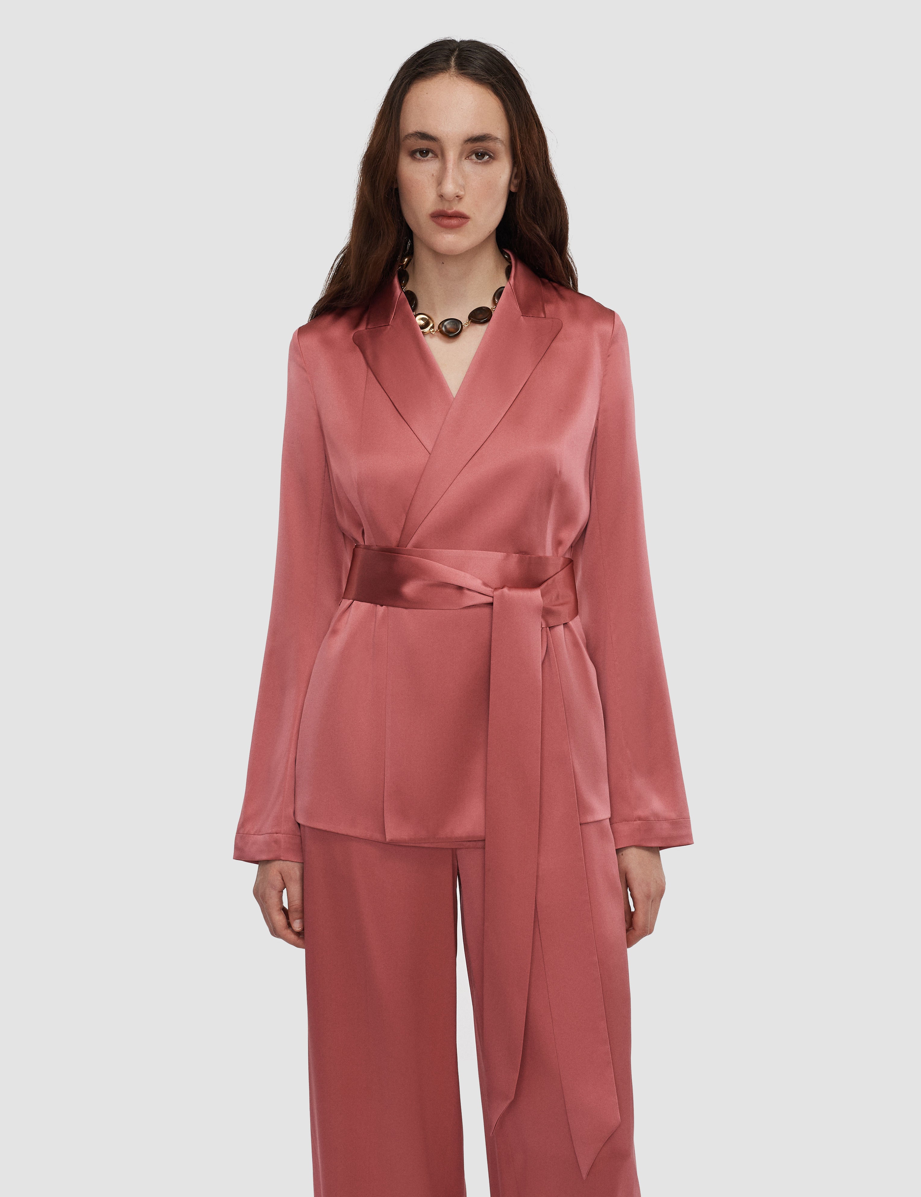 Pink Archer Silk Satin Jacket - Joseph