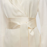 White Archer Silk Satin Jacket - Joseph