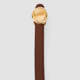 Black Arden Reversible Slim Leather Belt - Joseph