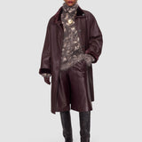 Purple Ari Reversible Natural Shearling Coat - Joseph