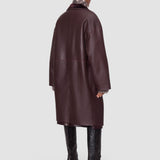 Purple Ari Reversible Natural Shearling Coat - Joseph