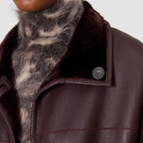 Purple Ari Reversible Natural Shearling Coat - Joseph