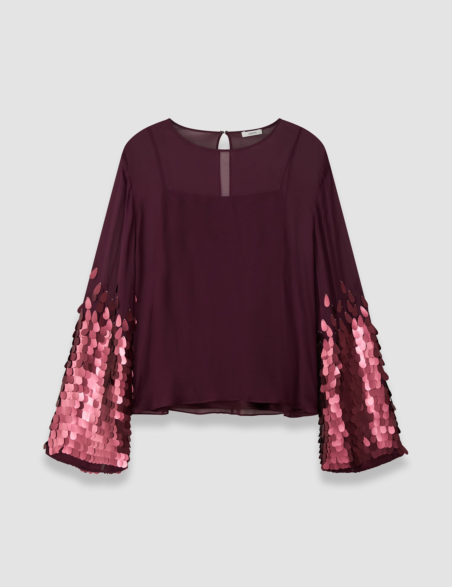 Purple Ariane Chiffon Sequins Blouse - Joseph