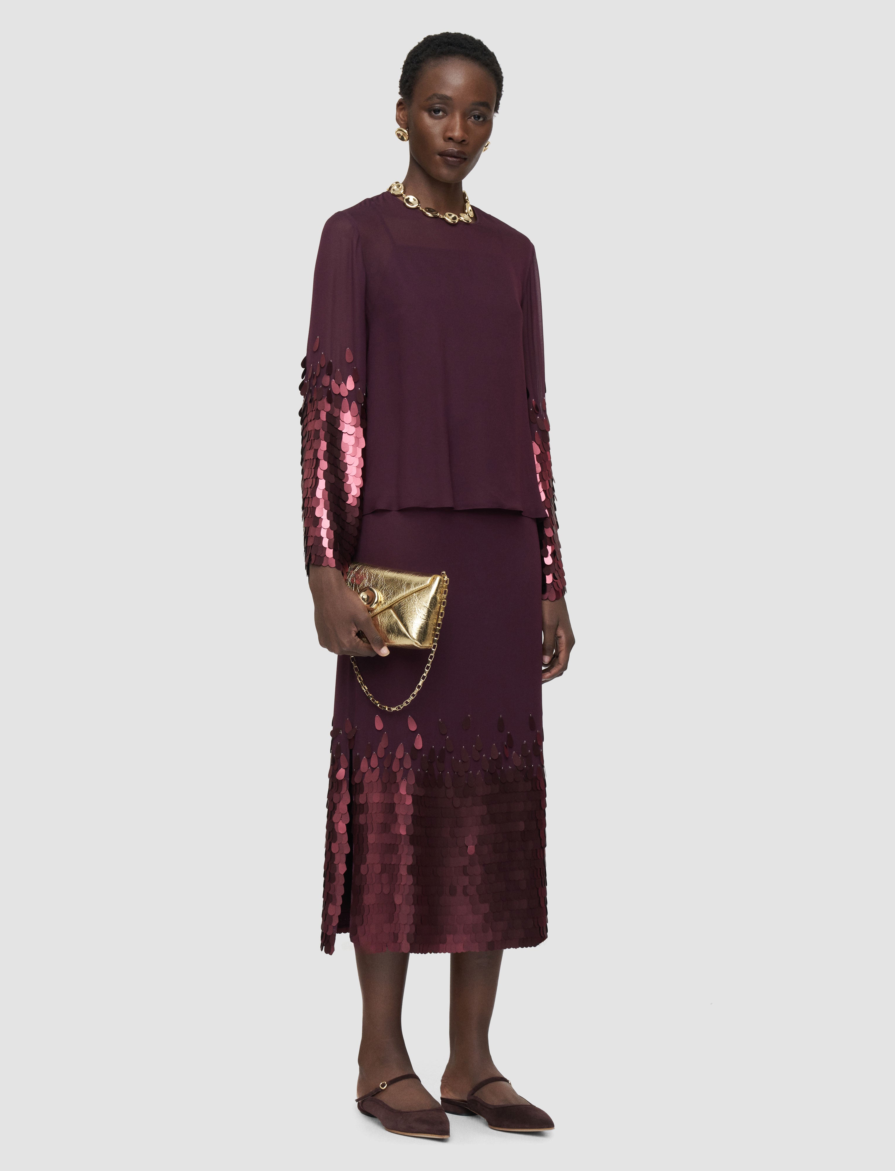 violet-chemisier-ariane-en-mousseline-a-sequins-JOSEPH