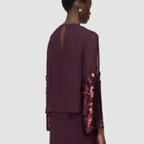 Purple Ariane Chiffon Sequins Blouse - Joseph