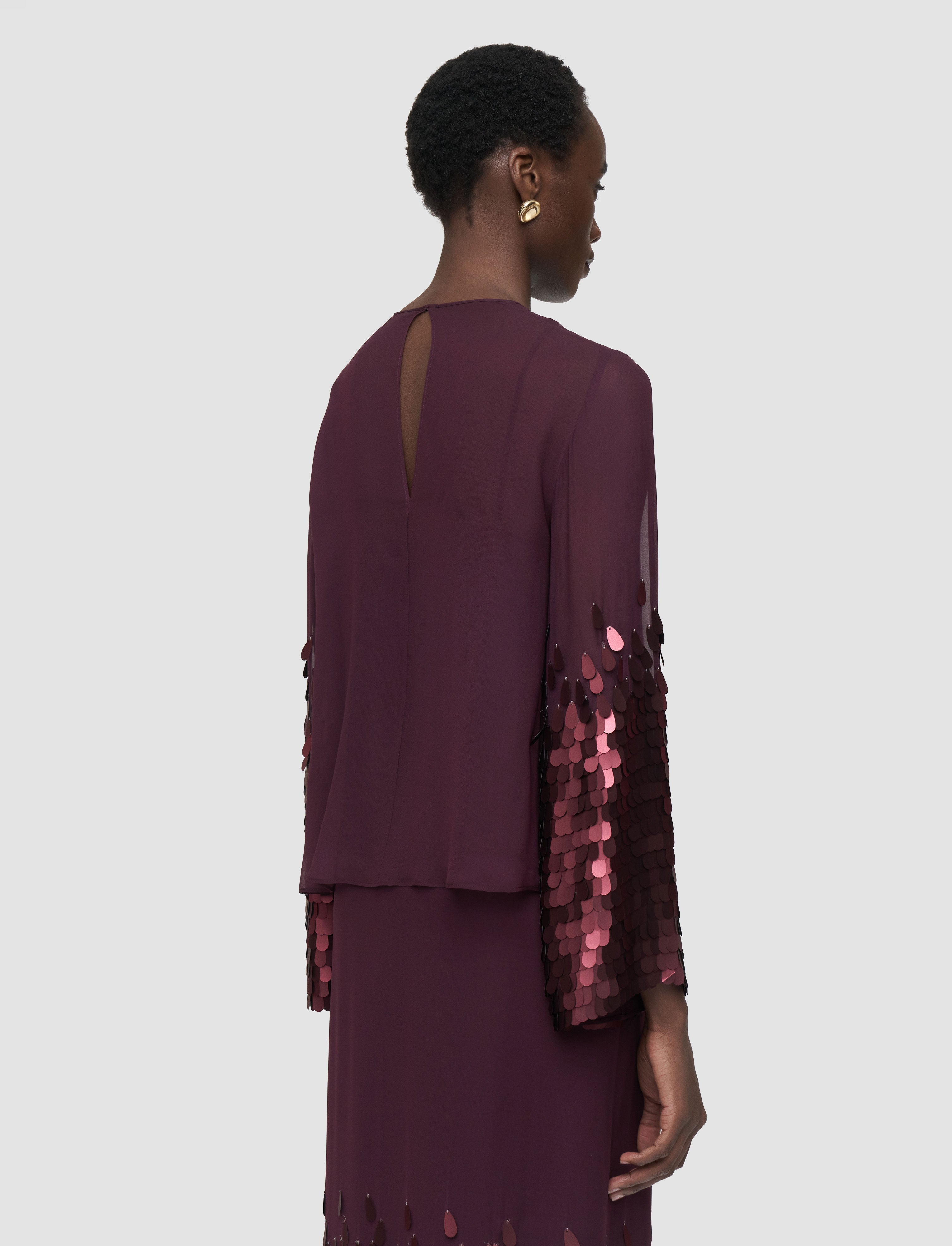 violet-chemisier-ariane-en-mousseline-a-sequins-JOSEPH