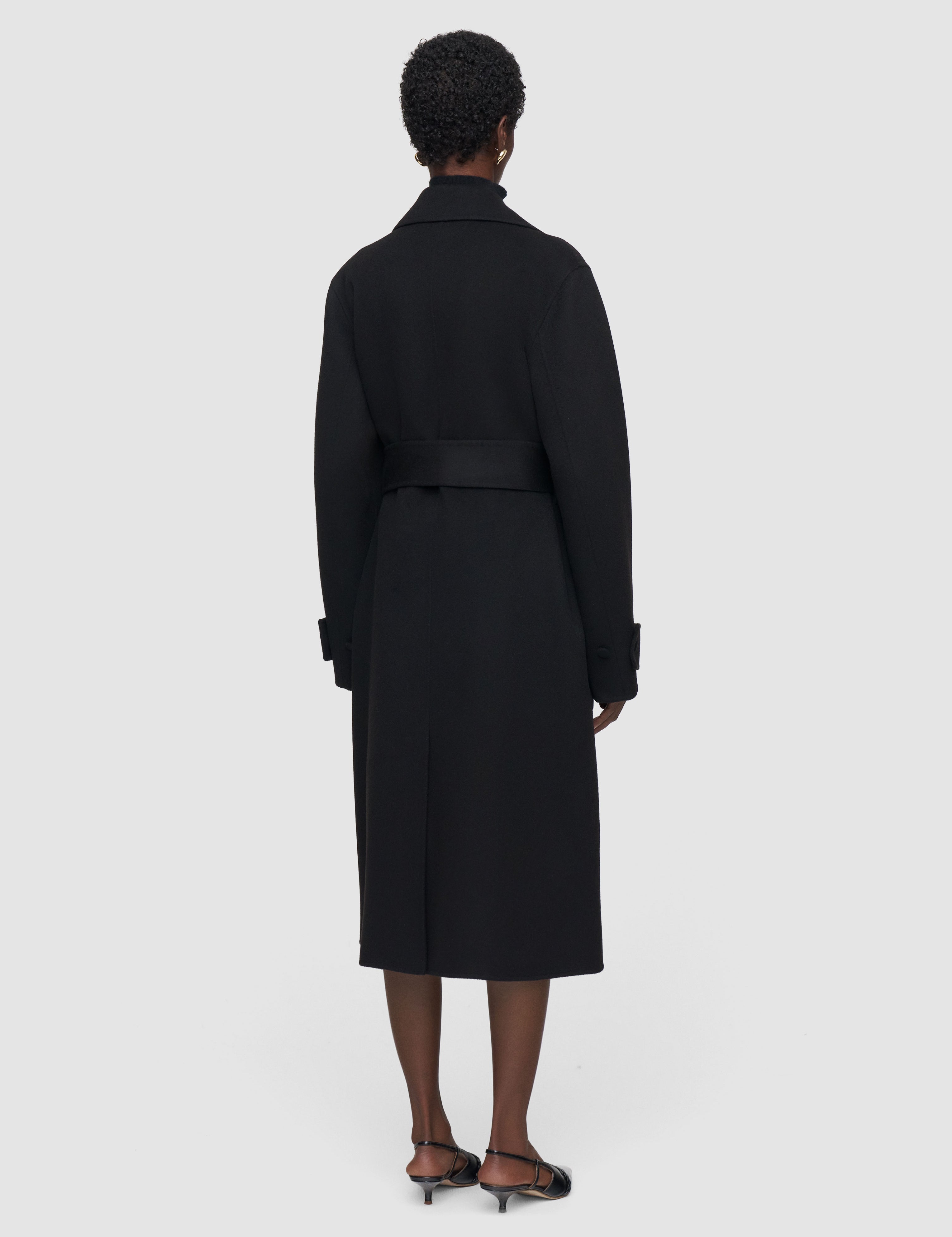 Black Arlina Double Face Cashmere Coat - Joseph