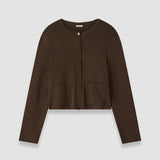 Brown Artemis Light Viscose Knit Cardigan - Joseph