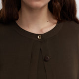 Brown Artemis Light Viscose Cardigan - Joseph