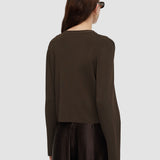 Brown Artemis Light Viscose Cardigan - Joseph