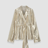 Gold Asher Silk Snake Lame Jacket - Joseph