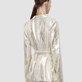 Gold Asher Silk Snake Lame Jacket - Joseph