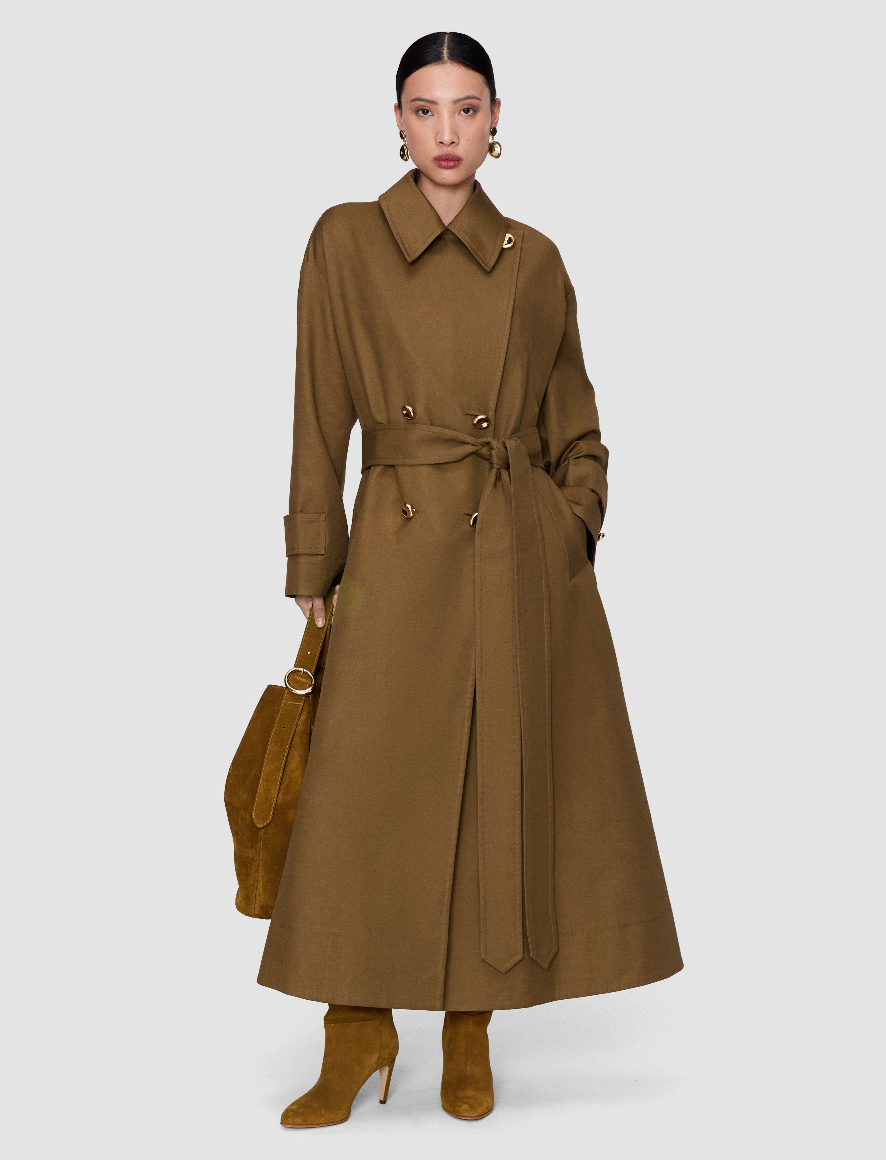 brown-ashford-cotton-twill-coat-JOSEPH