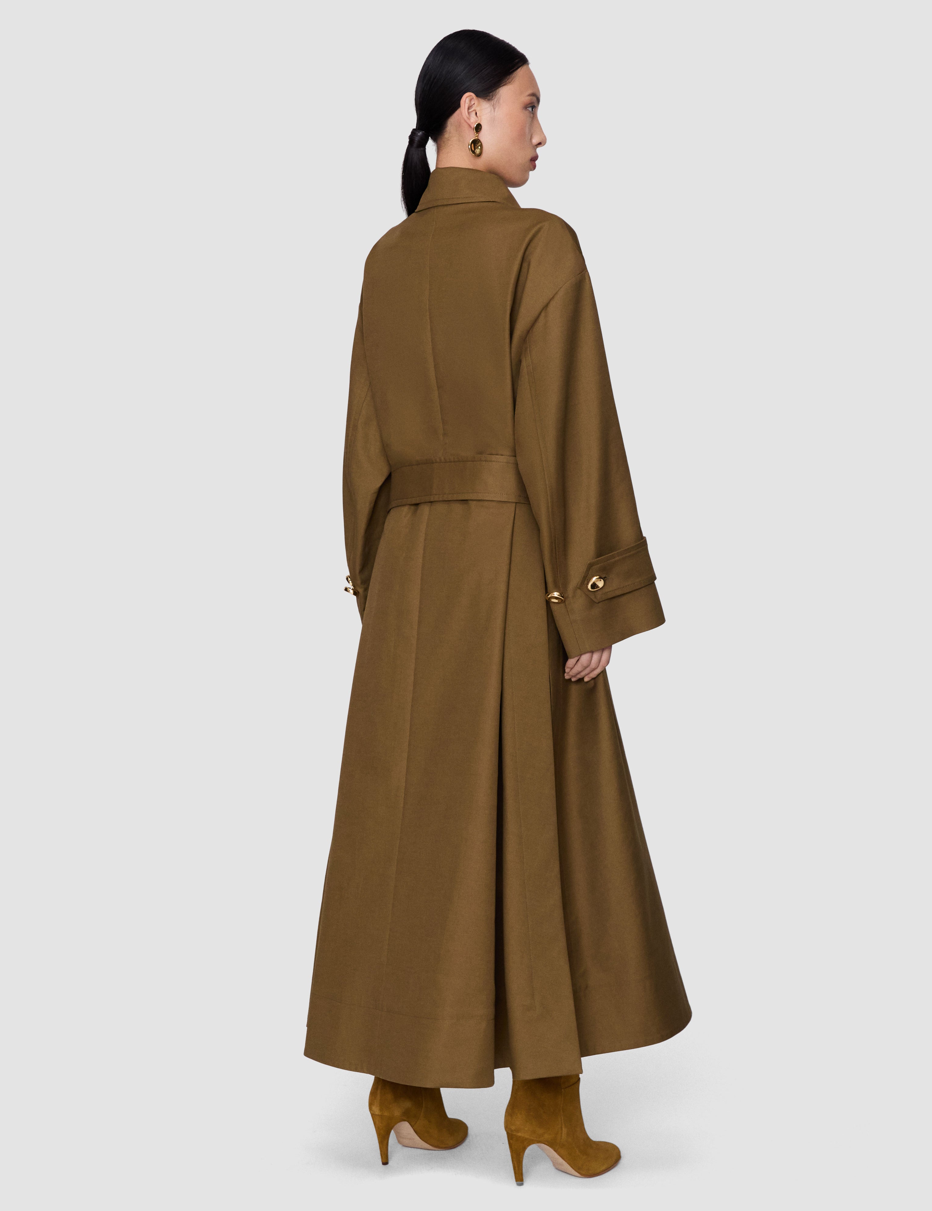 Brown Ashford Cotton Twill Coat - Joseph