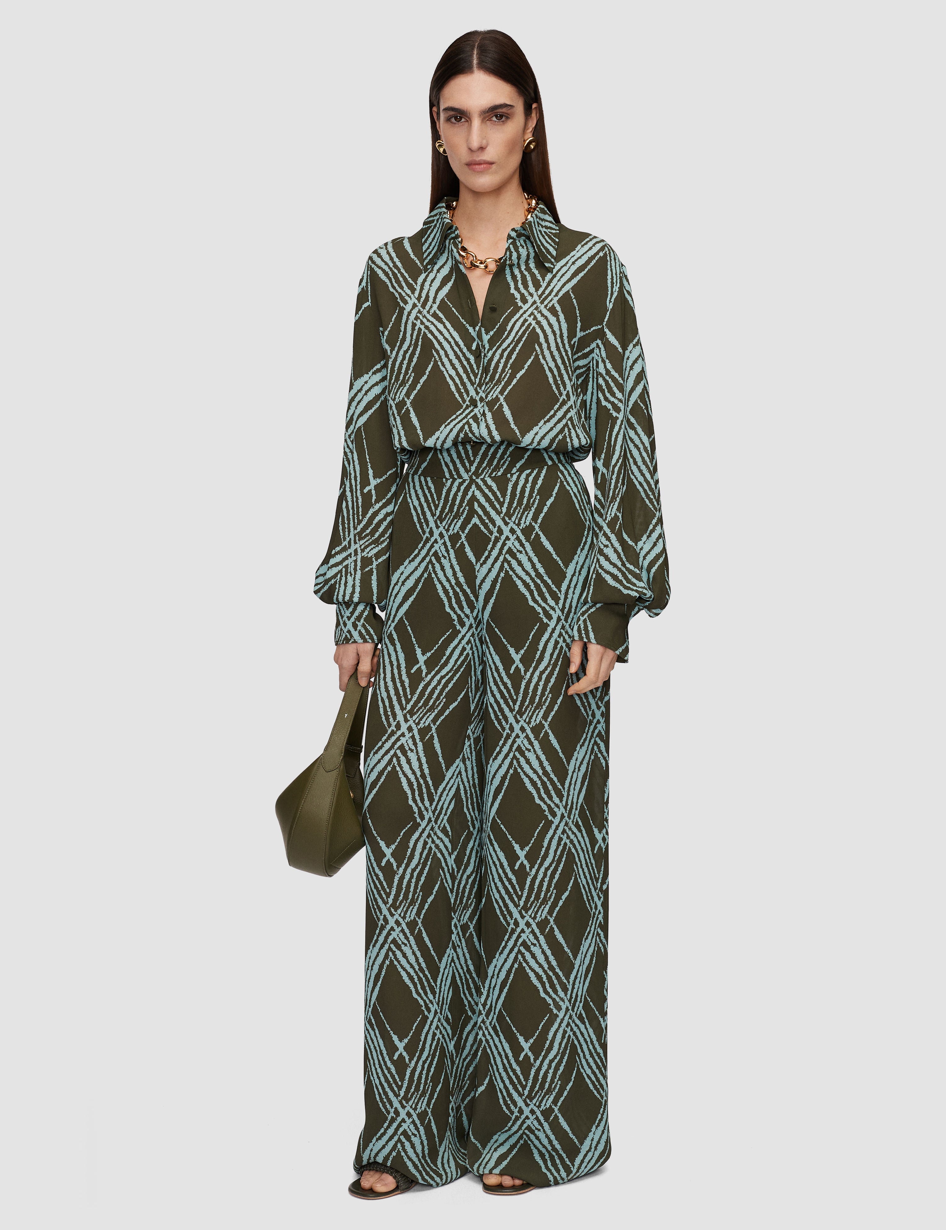 Multicolour Asila Open Weave Silk Trousers - Joseph