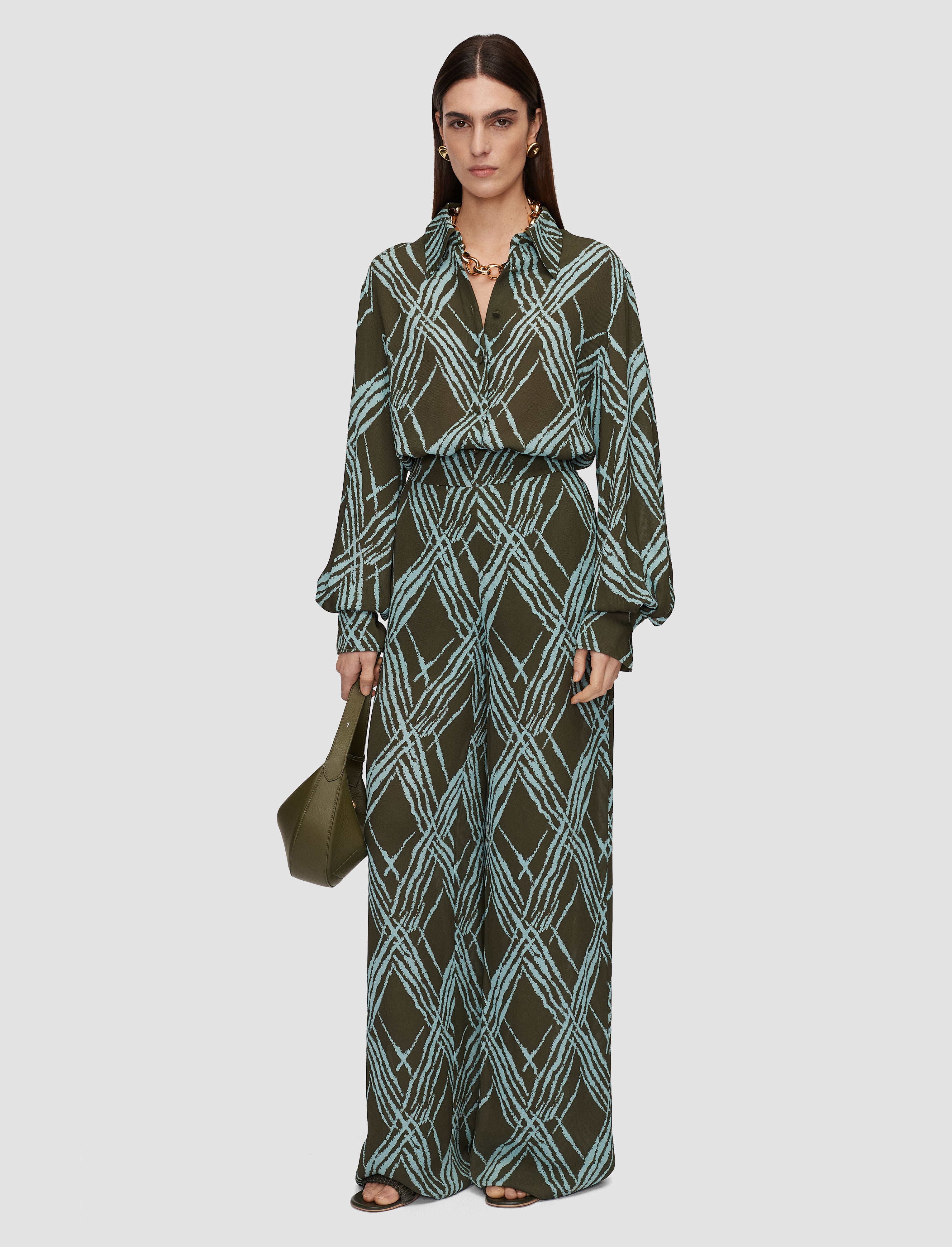 マルチカラー-asila-open-weave-silk-トラウザーズ-JOSEPH