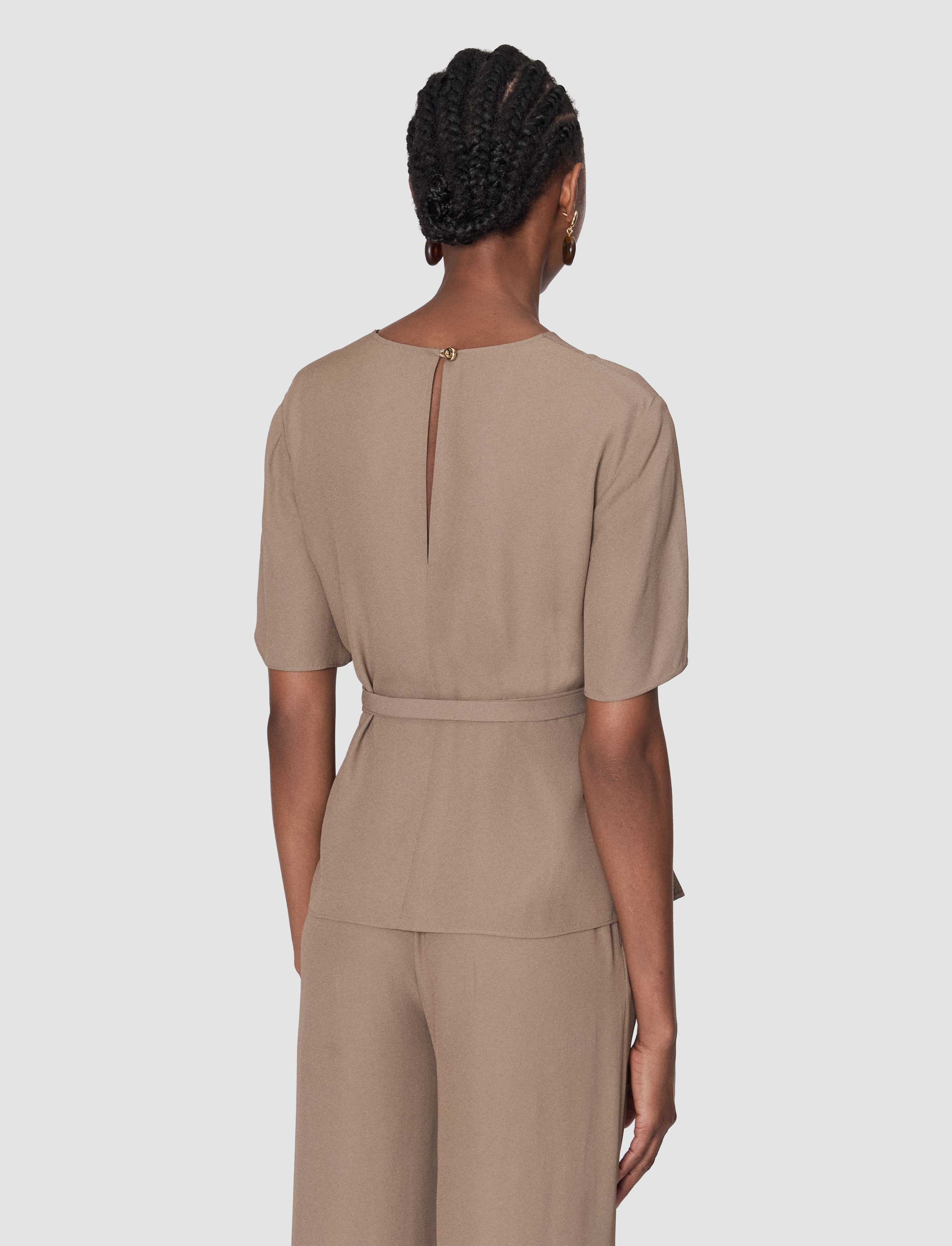brown-atheris-crepe-blouse-JOSEPH