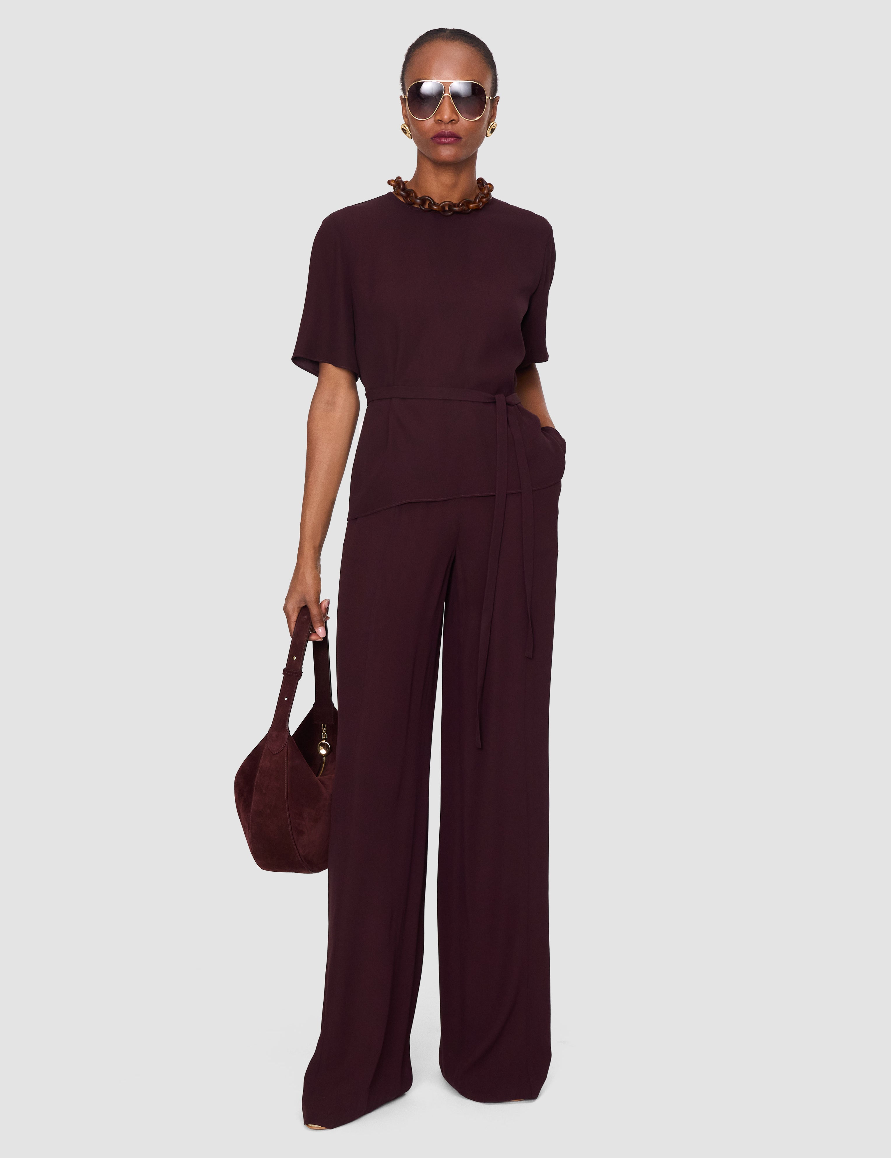 Purple Atheris Crepe Blouse - Joseph