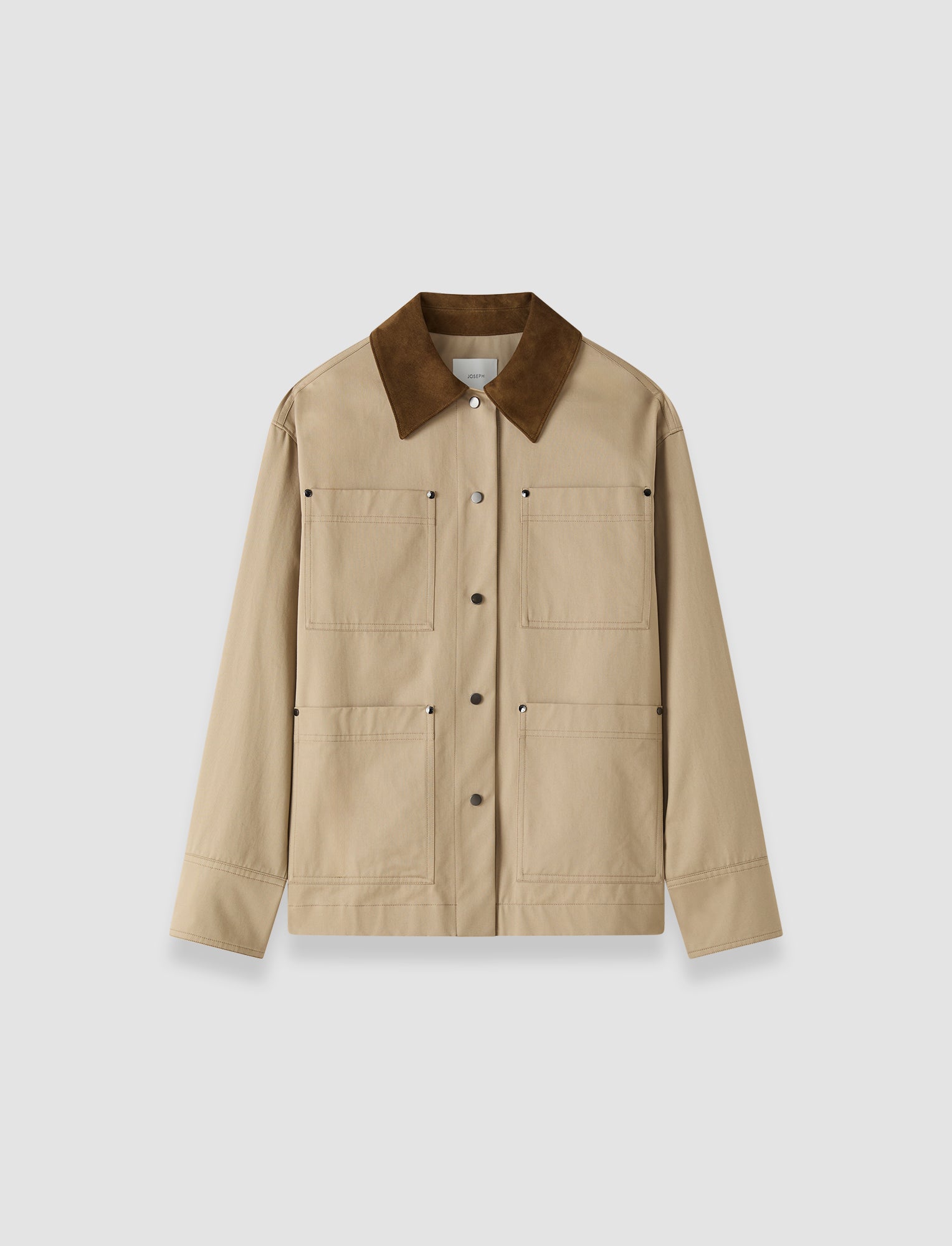 beige-athos-cotton-jacket-JOSEPH