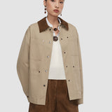 Beige Athos Cotton Blend Coat - Joseph