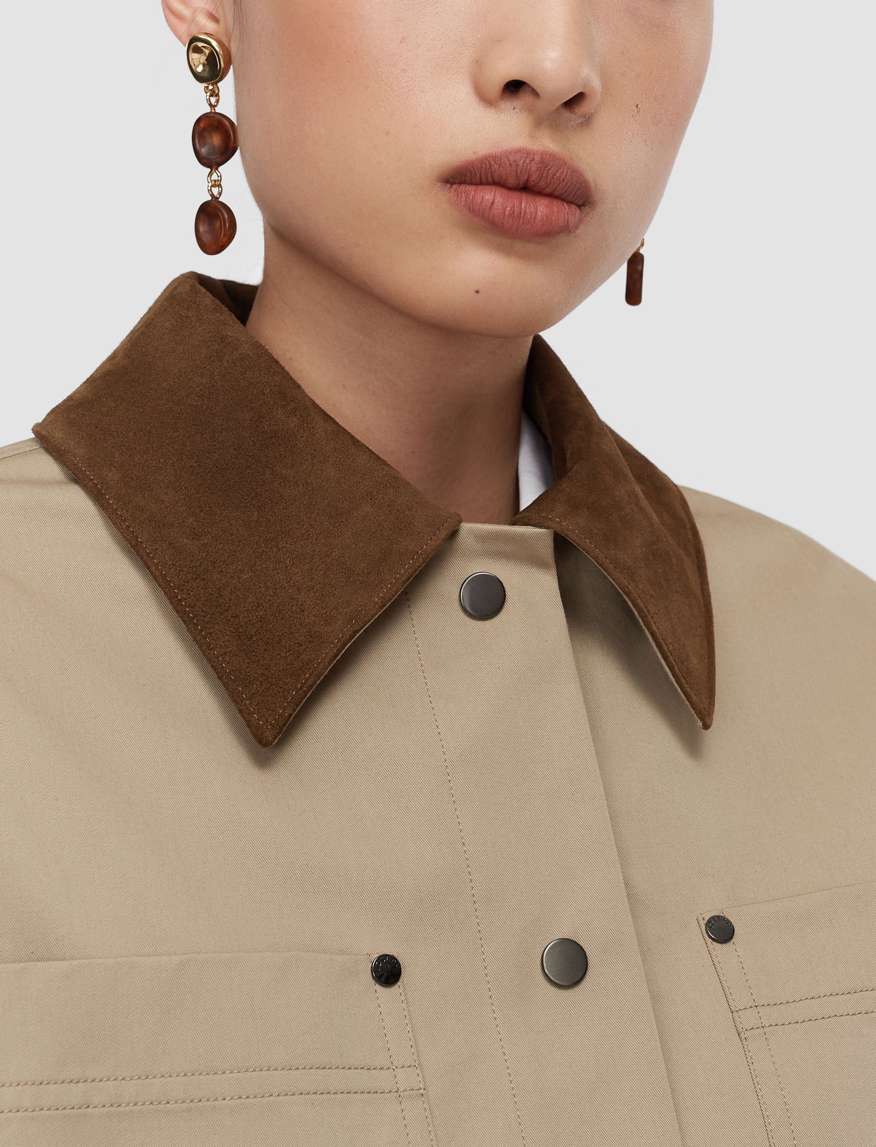 beige-athos-cotton-jacket-JOSEPH