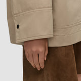 Beige Athos Cotton Blend Coat - Joseph