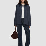 Blue Athos Cotton Blend Coat - Joseph
