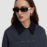 Blue Athos Cotton Blend Coat - Joseph