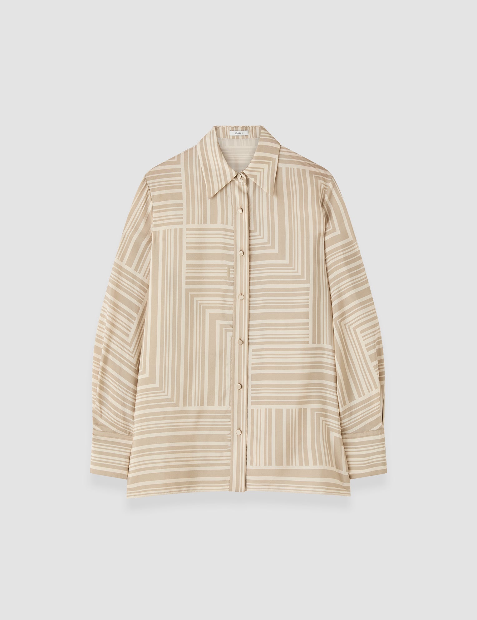 Beige Atlan Printed Silk Blouse - Joseph