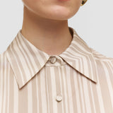 Beige Atlan Printed Silk Blouse - Joseph