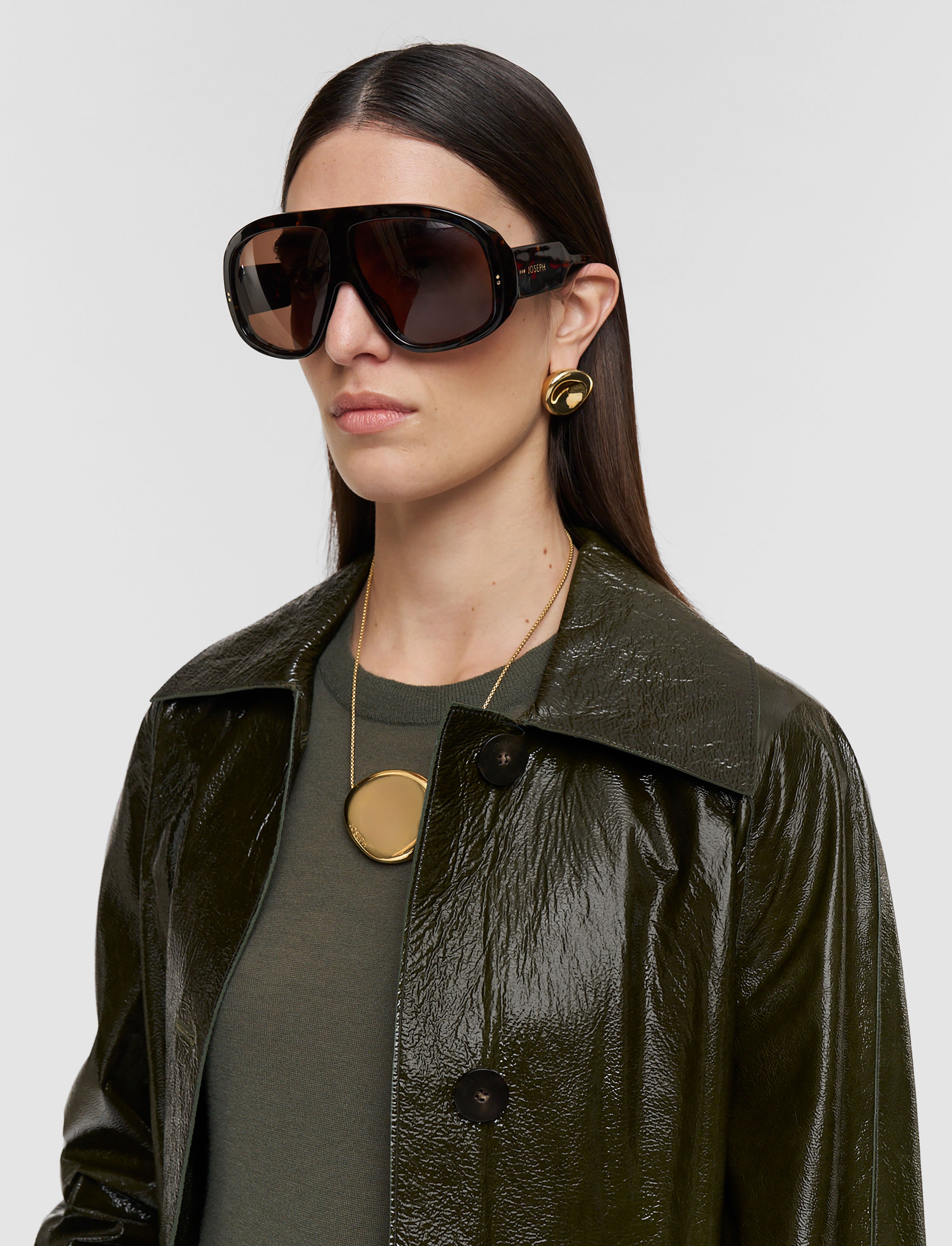 Atlas Aviator Sunglasses in Brown | JOSEPH GB
