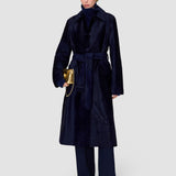 Blue Aubery Embossed Snake Leather Coat - Joseph