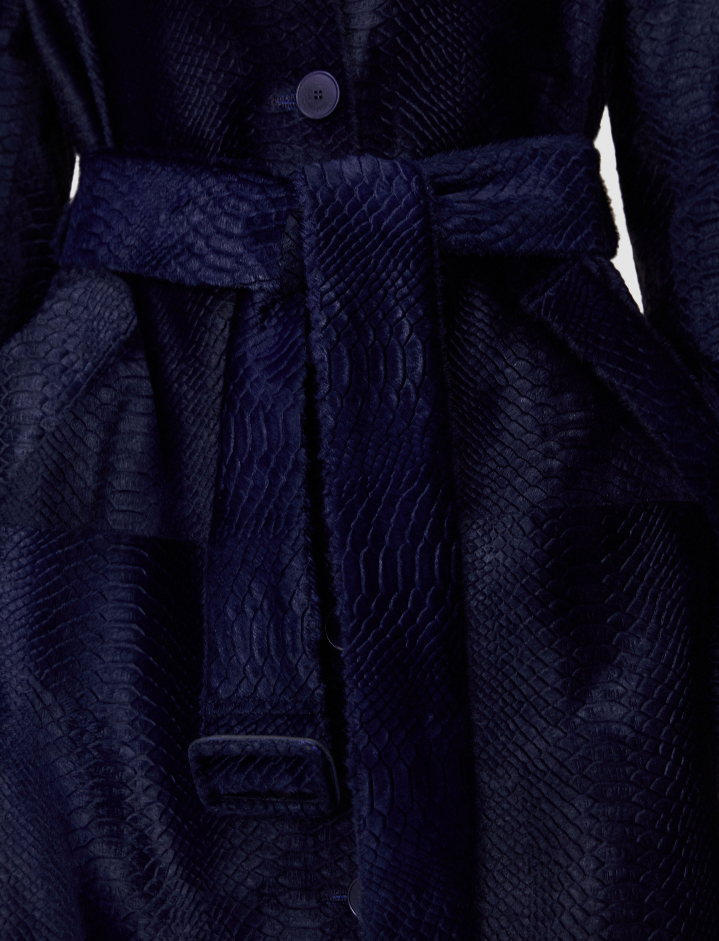 blue-aubery-embossed-snake-leather-coat-JOSEPH