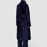 Blue Aubery Embossed Snake Leather Coat - Joseph