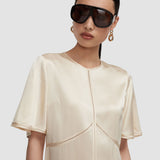 Beige Aura Silk Satin Dress - Joseph